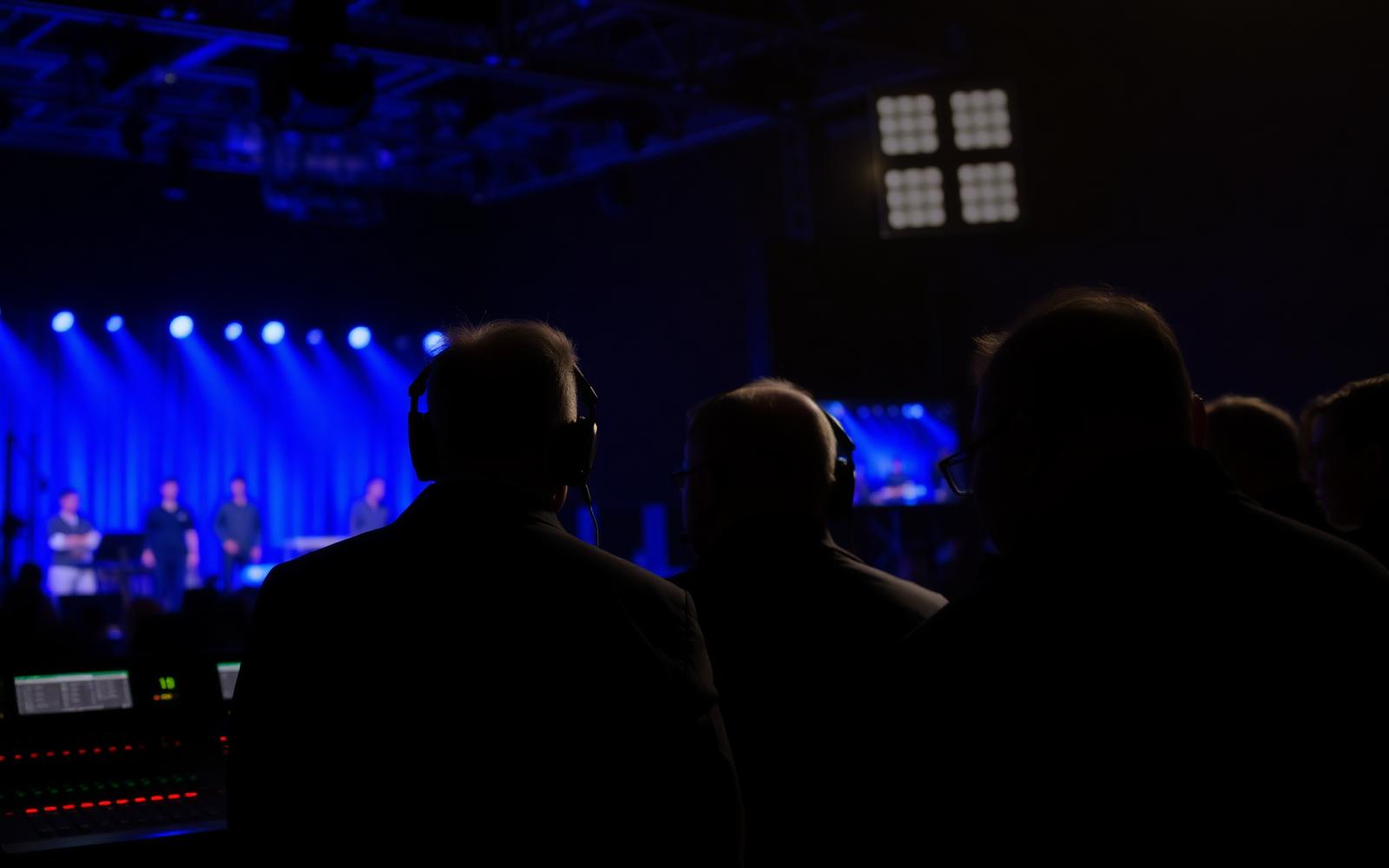 LANTA production team behind the scenes at a live event